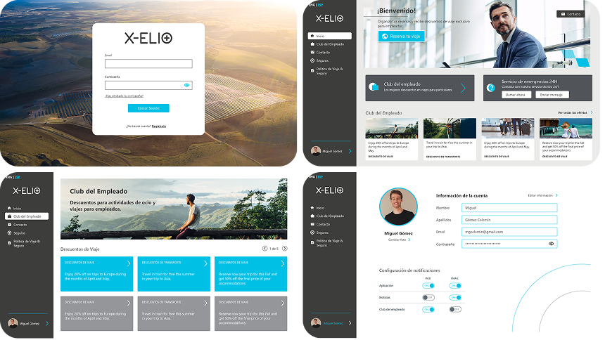 UX/UI project 2 - Web platform screens